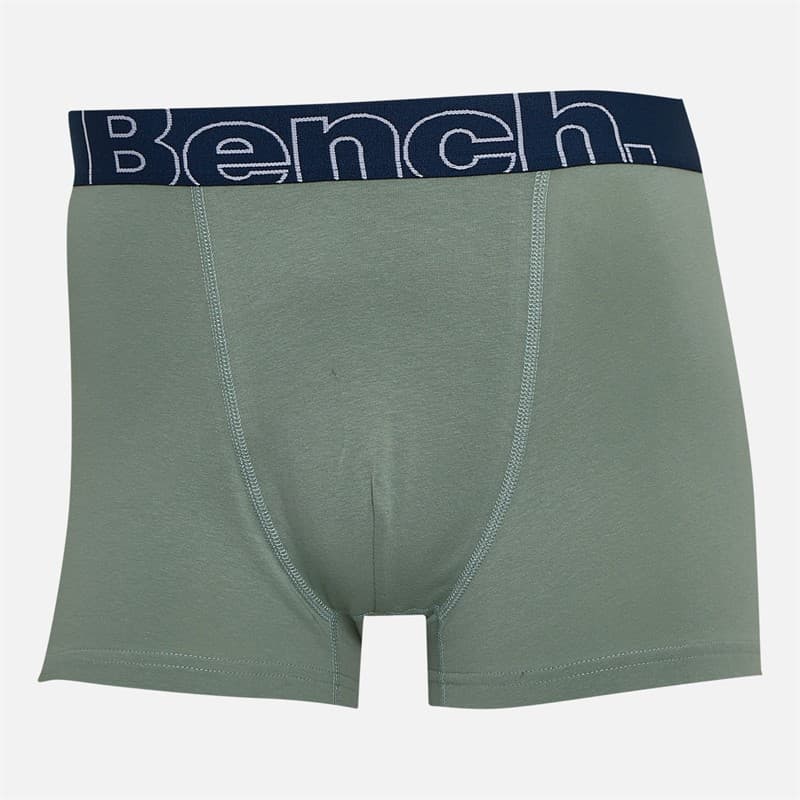 Bench Heren Dekker Drie Pak Boxers Navy Aop/Sage Green/Grey Marl - Afbeelding 2
