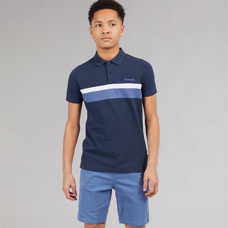 Bench Jongens Litras Poloshirt En Shorts Set Navy/Mid Blue