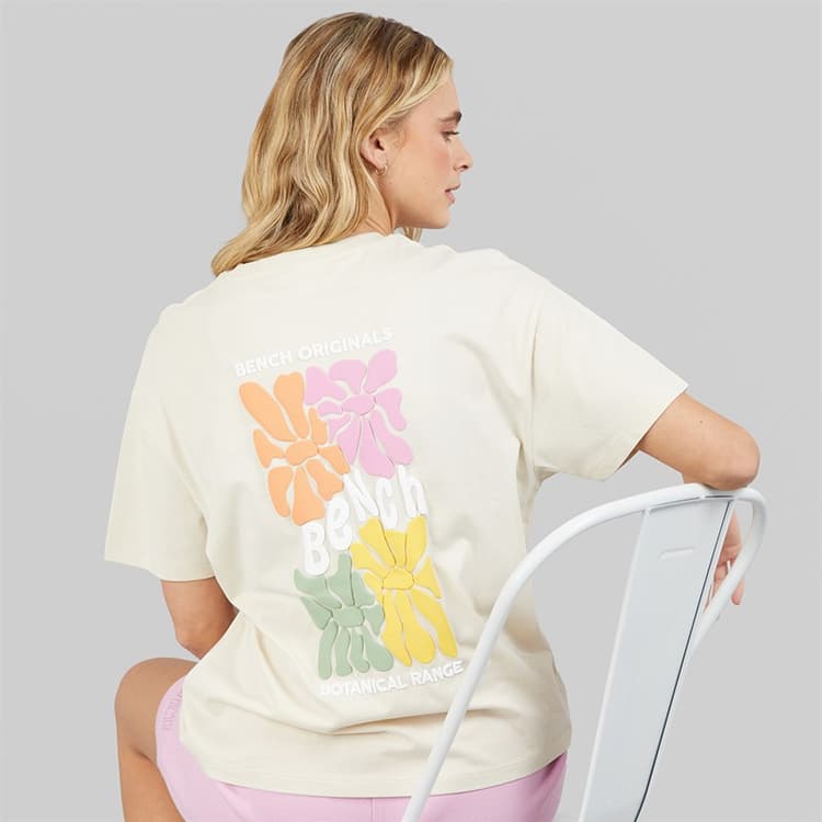 Bench Dames Sarrine Oversized T-shirt Chalk