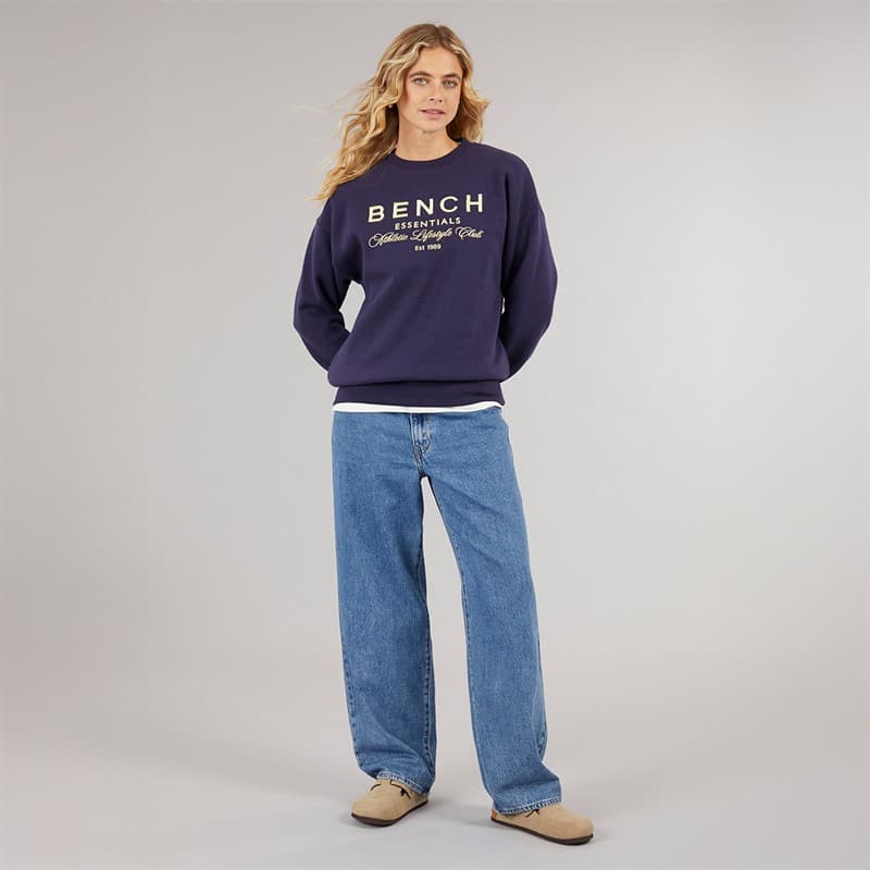 Bench Dames Rion Oversized Sweatshirt Deep Navy - Afbeelding 4