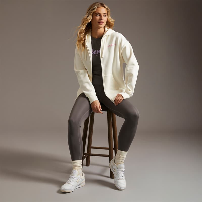 Bench Dames Catryn Hoodie Winter White - Afbeelding 4