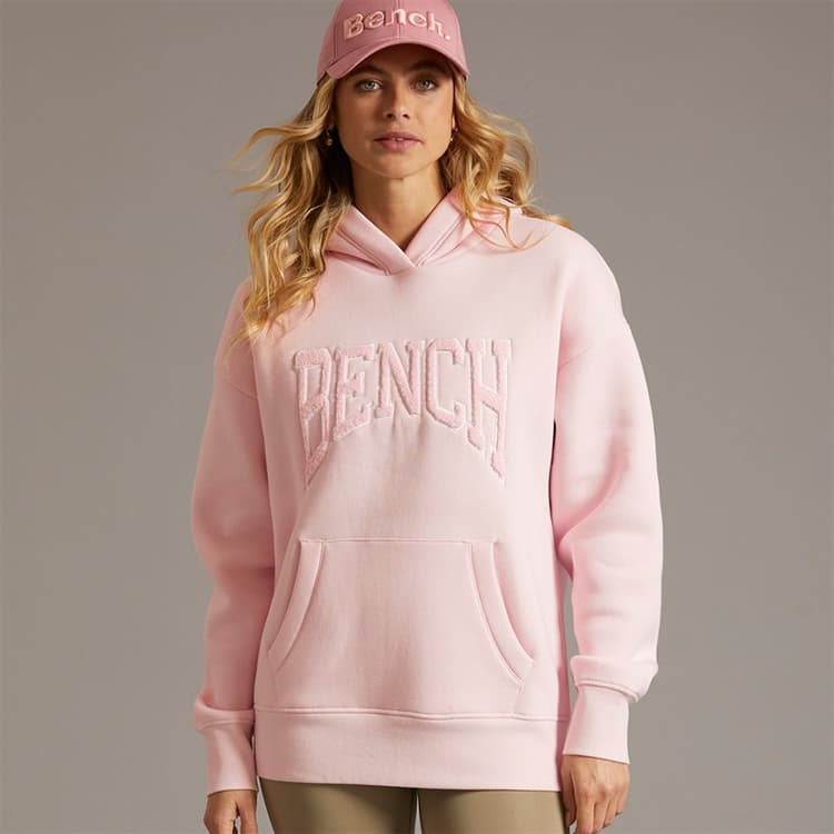 Bench Dames Riddy Oversized Hoodie Pink Frost
