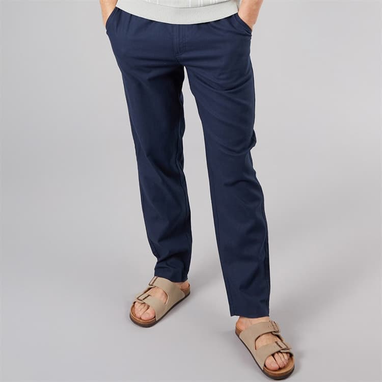 Bench Heren Semand Linnenmix Broek Navy