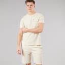 Bench Heren Ludar T-shirt en korte broek co ord set Ecru