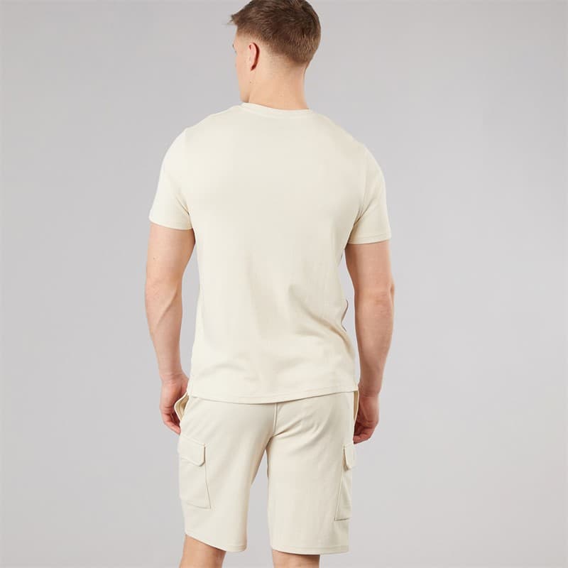 Bench Heren Ludar T-shirt en korte broek co ord set Ecru - Afbeelding 2