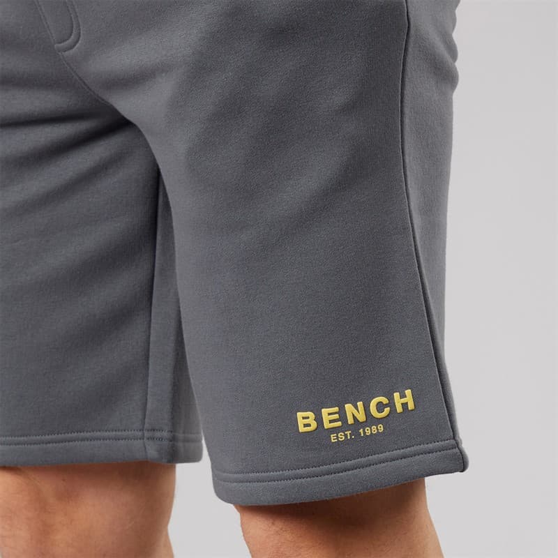 Bench Heren Nuvero T-shirt En Shorts Set Steel Grey - Afbeelding 5
