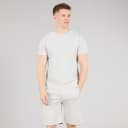Bench Heren Varem T-shirt en korte broek co ord set Frost Grey
