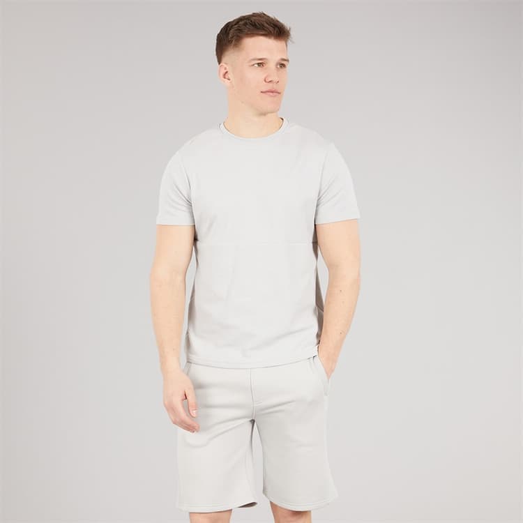 Bench Heren Varem T-shirt en korte broek co ord set Frost Grey