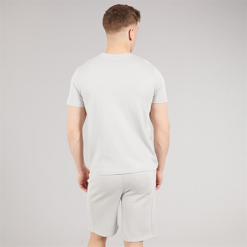 Bench Heren Varem T-shirt en korte broek co ord set Frost Grey - Afbeelding 2