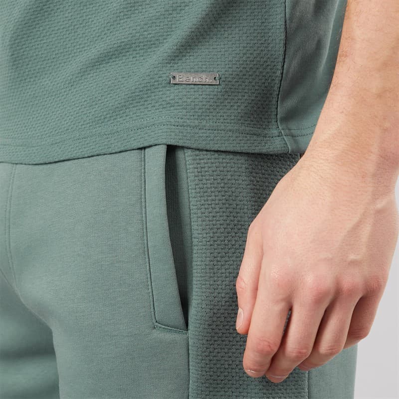 Bench Heren Varem T-shirt en korte broek set Basalt Green - Afbeelding 3
