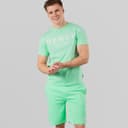 Bench Heren Nuvero T-shirt En Shorts Set Deep Mint