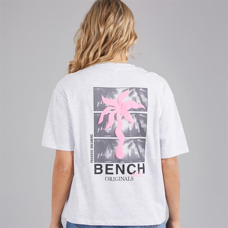 Bench Dames Lilla T-shirt Ice Grey Marl - Afbeelding 3