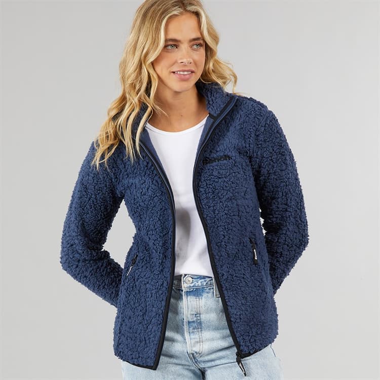 Bench Dames Sherpa Fleece Jas Marineblauw