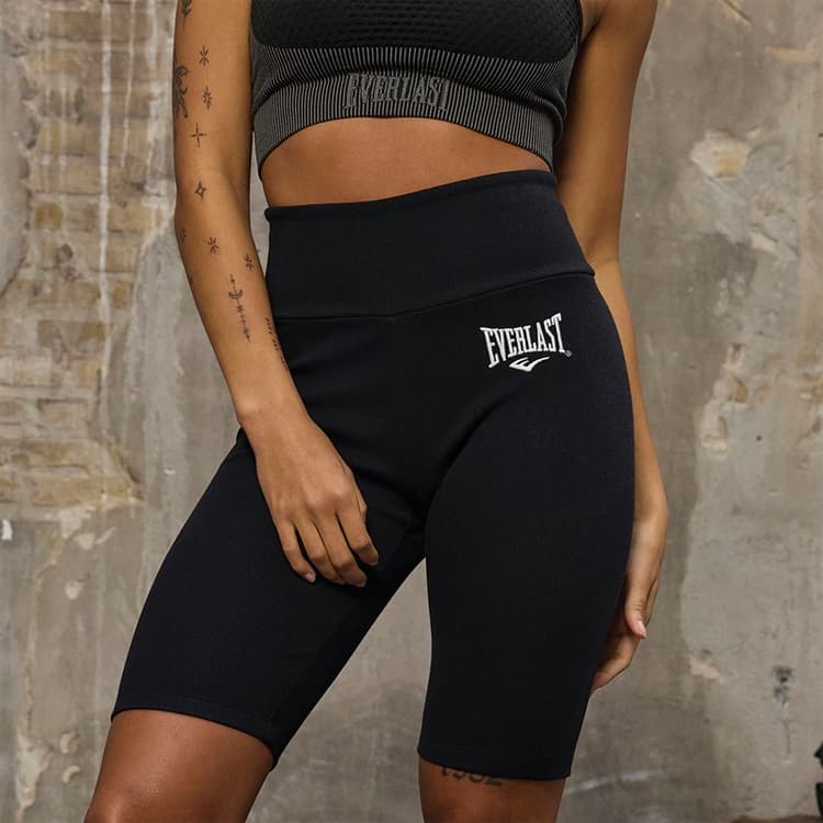 Everlast Zwarte rib shorts dames