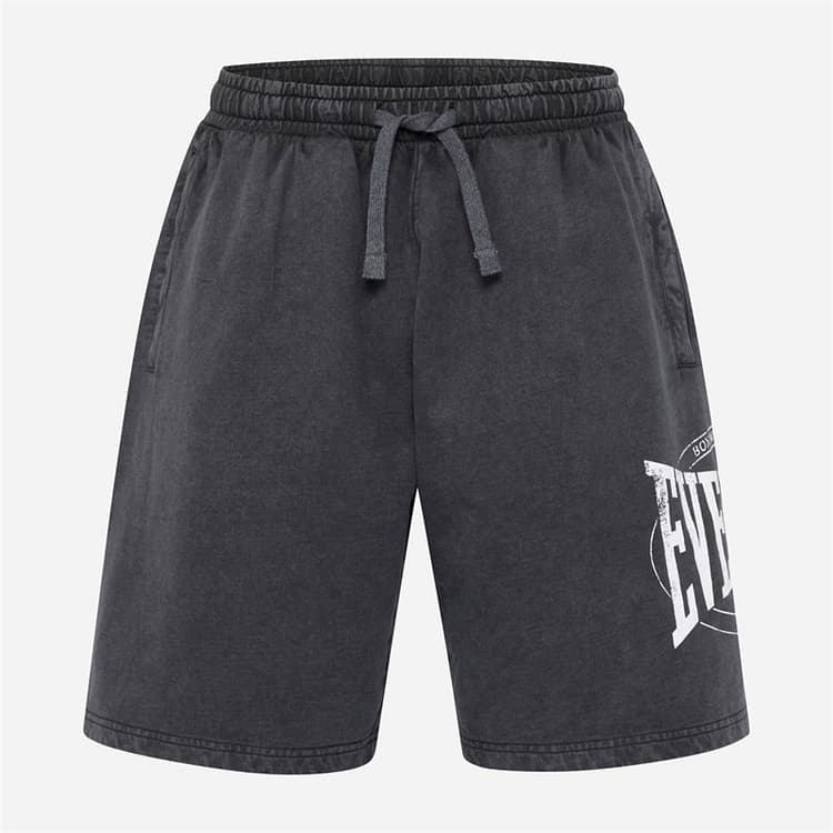 Everlast Heren Gewassen Sweatbroek Korte Broek Black Beauty