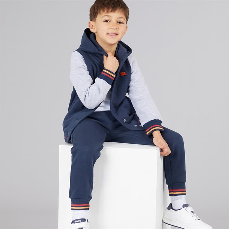 Ellesse Jongens Renato Logo Hoodie Jas en Joggingbroek Set Navy/Grijs