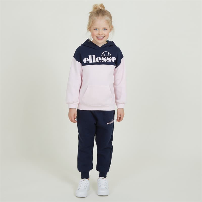 Ellesse Hoodie en Joggingbroek Set voor Meisjes Eloise Logo Navy/Roze - Afbeelding 1