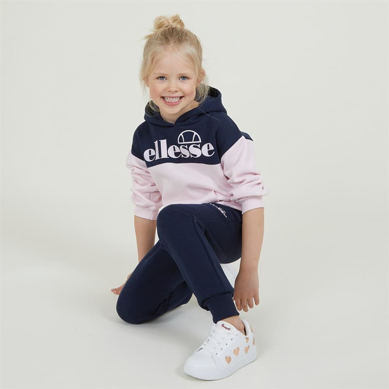 Ellesse Hoodie en Joggingbroek Set voor Meisjes Eloise Logo Navy/Roze - Afbeelding 3