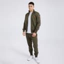 Ellesse Herensportpak Giraldo met tape Poly Kaki