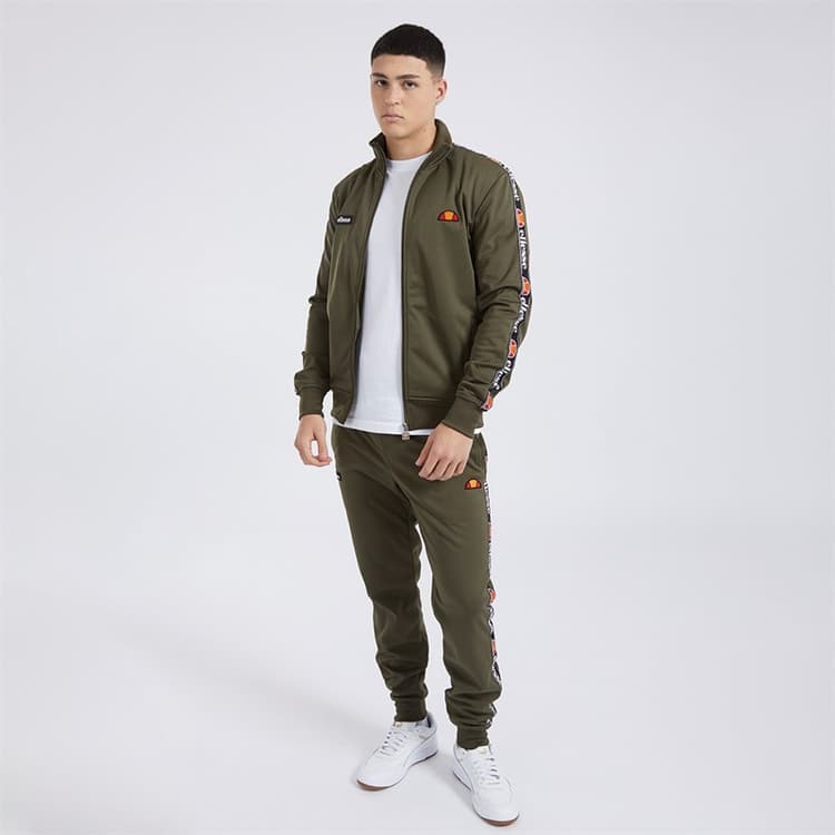 Ellesse Herensportpak Giraldo met tape Poly Kaki