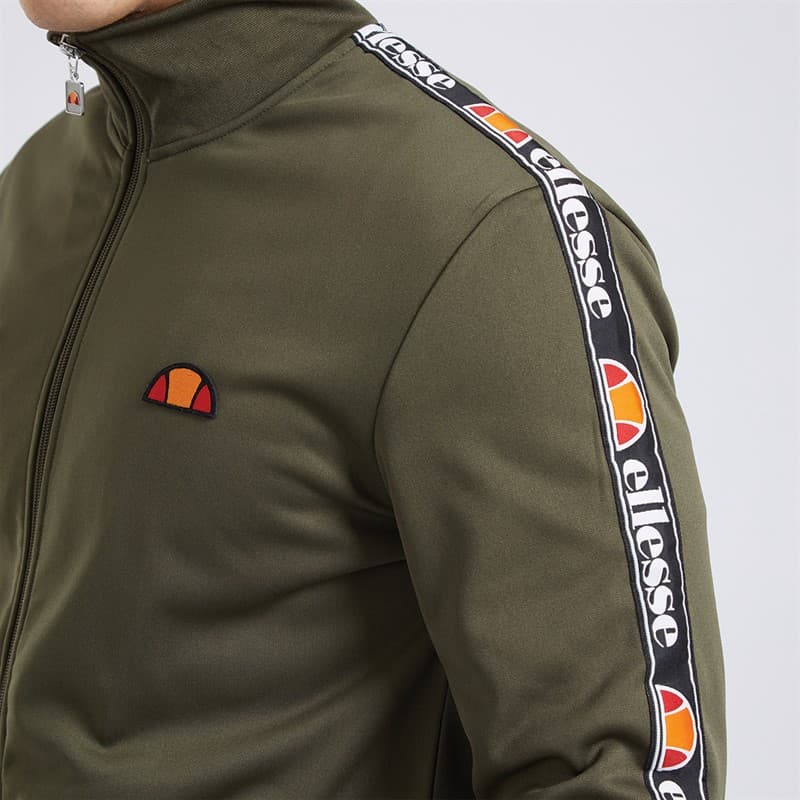 Ellesse Herensportpak Giraldo met tape Poly Kaki - Afbeelding 3