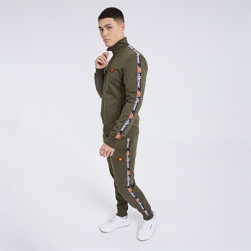 Ellesse Herensportpak Giraldo met tape Poly Kaki - Afbeelding 5