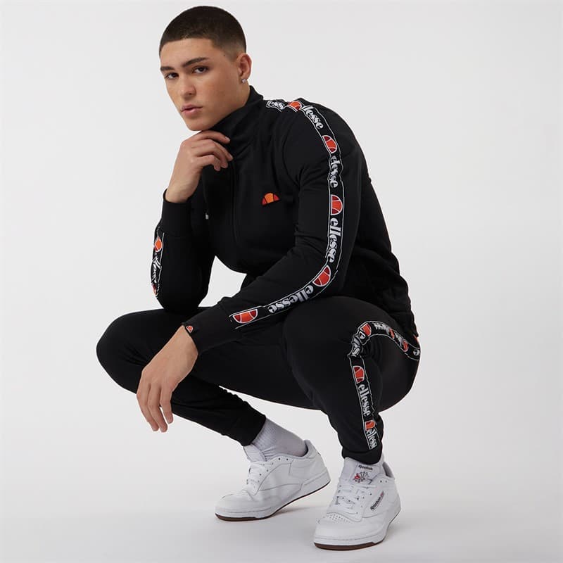 Ellesse Heren Giraldo Getapete Poly Trainingspak Zwart - Afbeelding 4