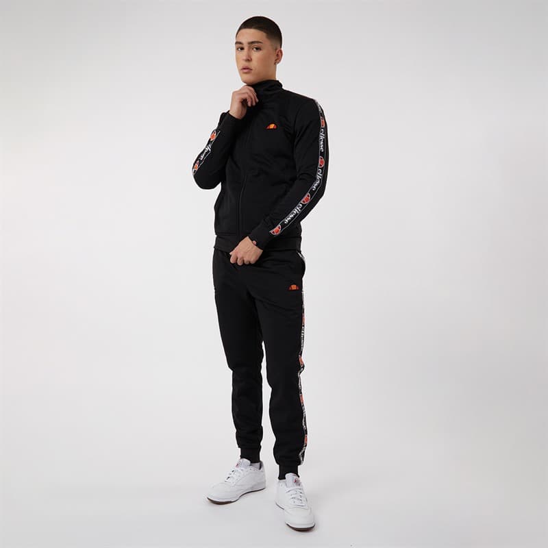 Ellesse Heren Giraldo Getapete Poly Trainingspak Zwart - Afbeelding 5