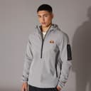 Ellesse Heren Angiolo Hybride Halve Rits Jas Licht Grijs