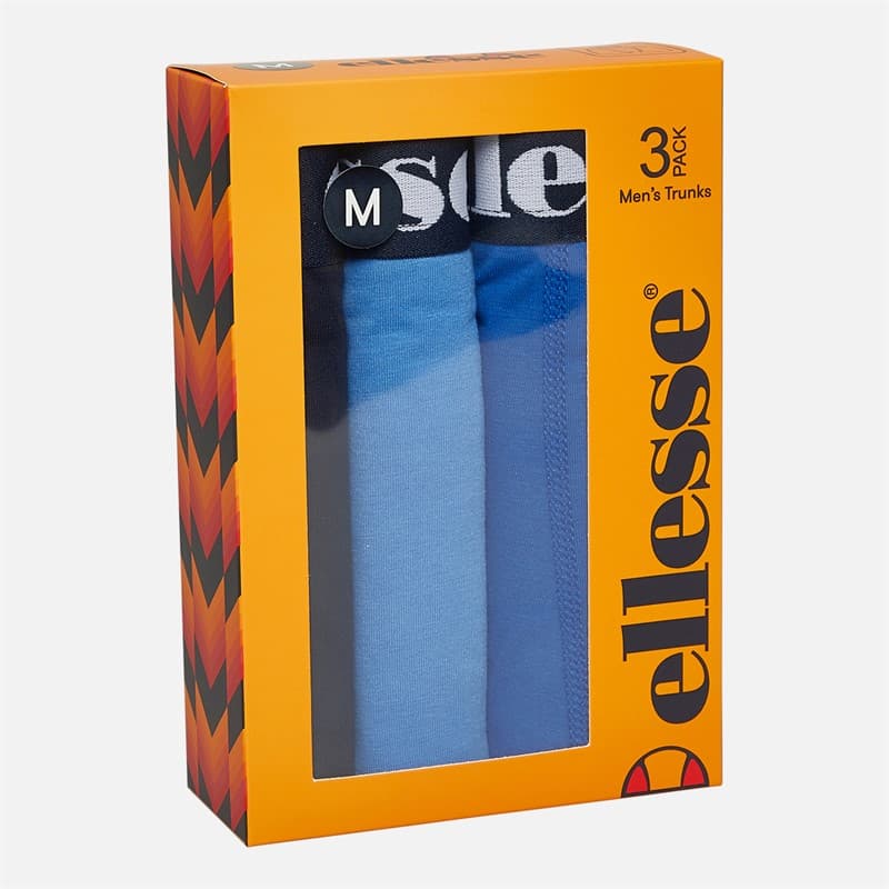 Ellesse Heren Drie Pak Boxer Trunks Marineblauw / Blauw - Afbeelding 2