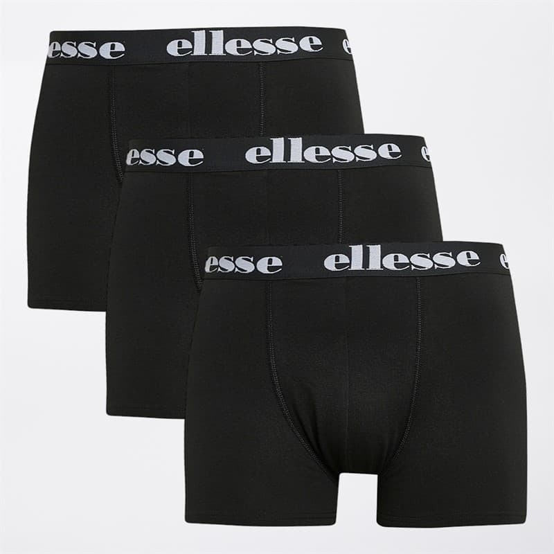 Ellesse Heren Drie Pak Boxer Trunks Zwart - Afbeelding 1
