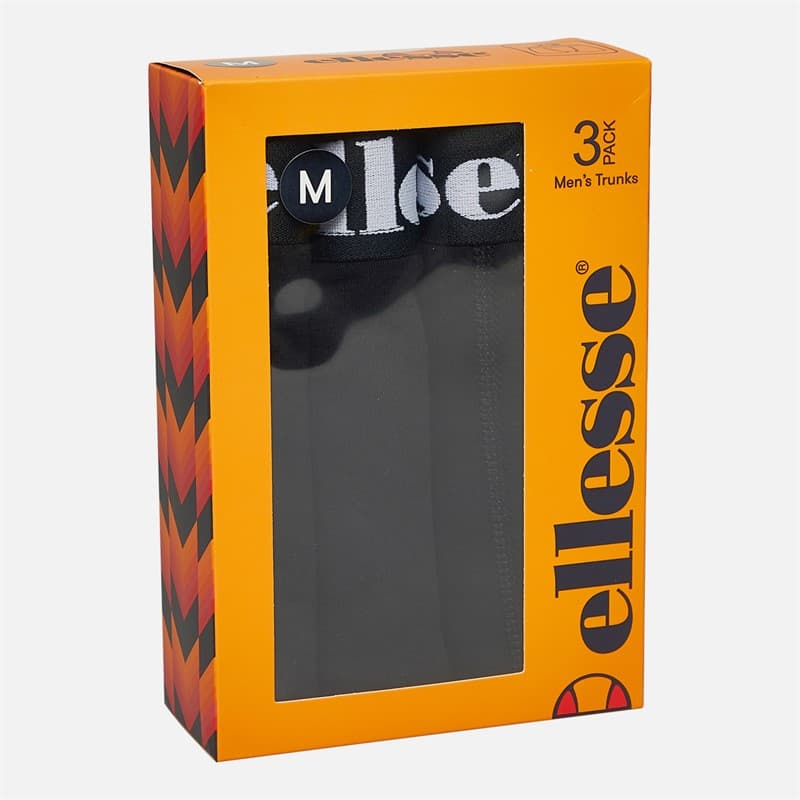 Ellesse Heren Drie Pak Boxer Trunks Zwart - Afbeelding 2