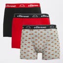 Ellesse Heren Drie Pak Boxer Trunks Zwart / Grijs / Rood