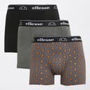 Ellesse Heren Drie Pak Boxer Trunks Zwart / Antraciet / Rood