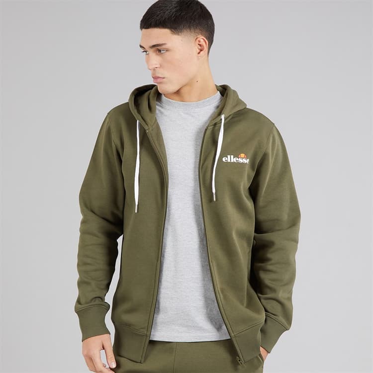 Ellesse Heren Klemerio Full Zip Hoodie Khaki
