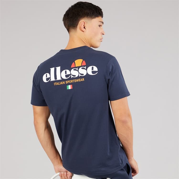Ellesse Heren Georgio Back Logo T-Shirt Navy