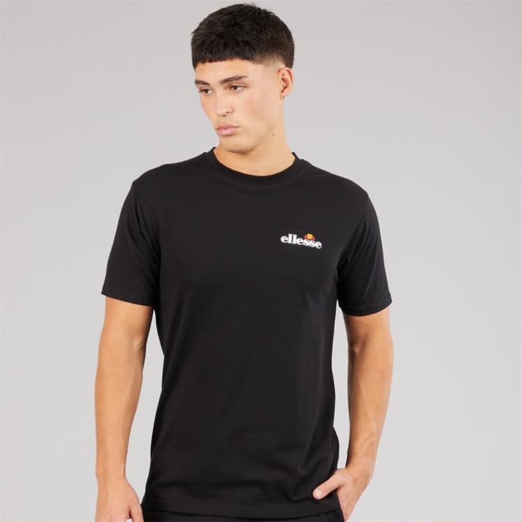 Ellesse Heren Malbory 2 T-shirt met linkerborstlogo Zwart