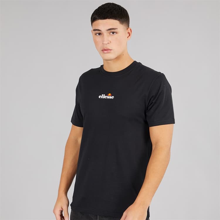 Ellesse Heren Ollio 2 Centraal Logo T-shirt Zwart