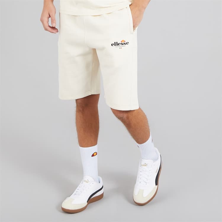 Ellesse Heren Espel Relaxed Fit Shorts Off White