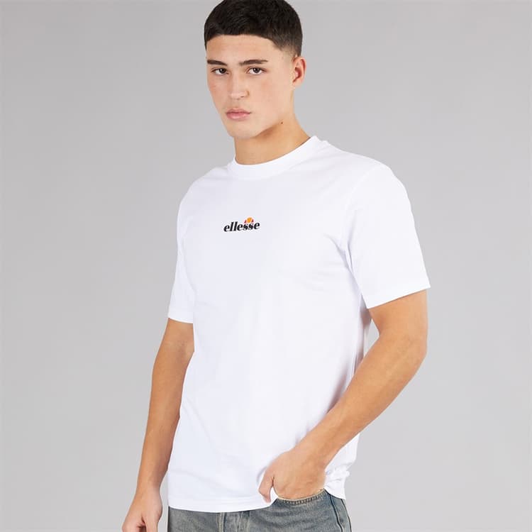 Ellesse Heren Ollio 2 Centraal Logo T-shirt Wit