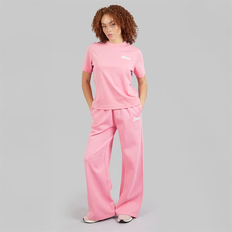 Ellesse Dames Rochella Wijde Pijp Sweatbroek Bright Pink - Afbeelding 4