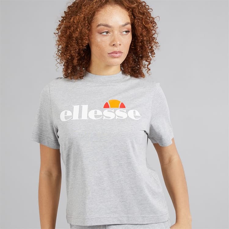 Ellesse Dames Stauf Logo T-shirt Light Grey Marl