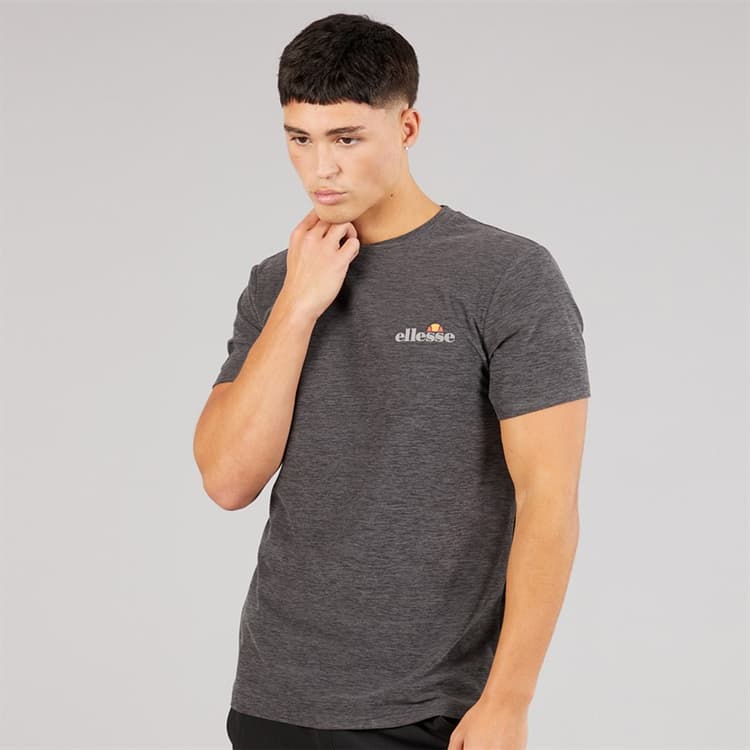 Ellesse Heren Dundalk Hardloop Top Black Marl