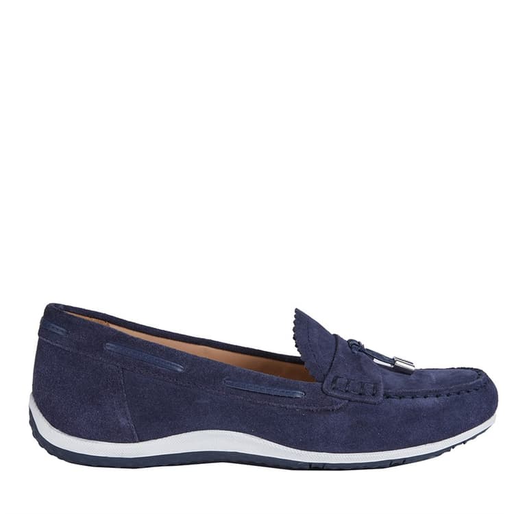 GEOX Dames Vega Moc Tassel Loafers Navy