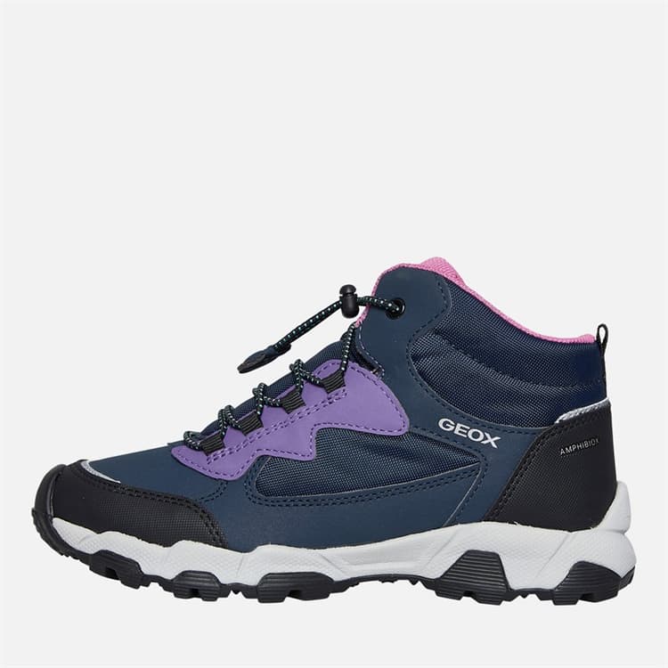 GEOX Junior Meisjes Magnetar enkellaarsjes marineblauw/violet