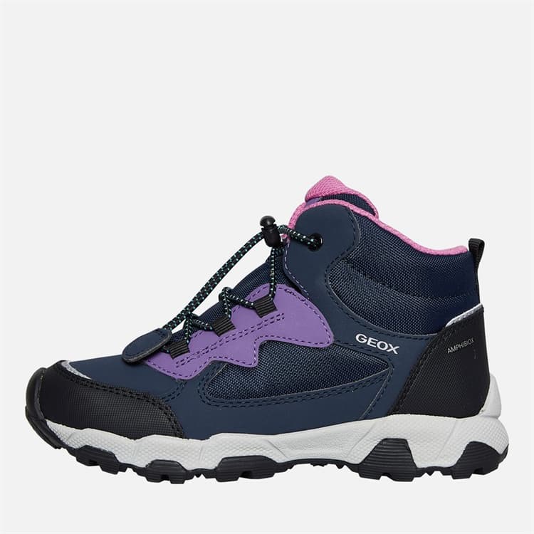 GEOX Meisjes Magnetar Enkellaarsjes Navy/Violet