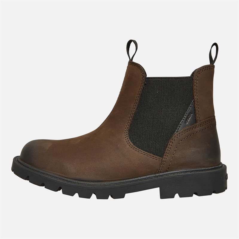 GEOX Jongens Shaylax Chelsea Boots Koffie/Zwart - Afbeelding 1