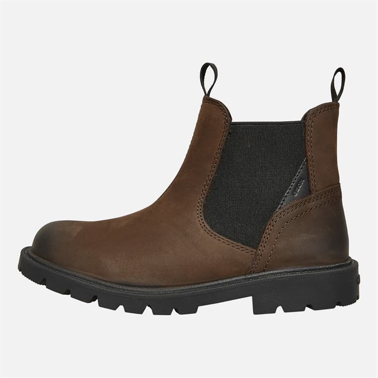 GEOX Jongens Shaylax Chelsea Boots Koffie/Zwart
