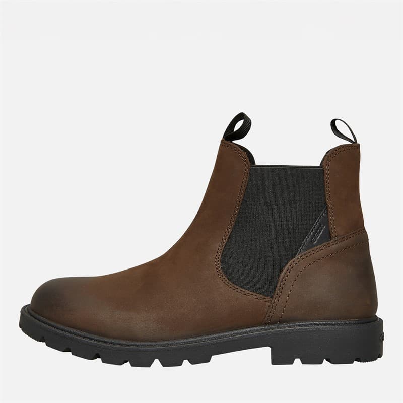 GEOX Junior Jongens Shaylax Chelsea Boots Koffie / Zwart - Afbeelding 1