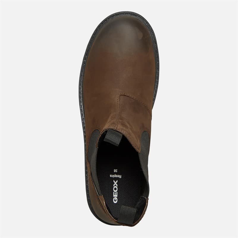 GEOX Junior Jongens Shaylax Chelsea Boots Koffie / Zwart - Afbeelding 4